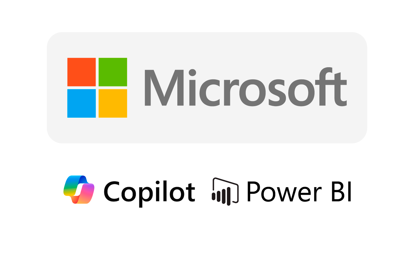 Logo Microsoft y Copiloto - Power BI